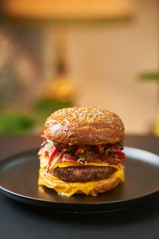 Hamburguesa Manolette’s vista de frente
